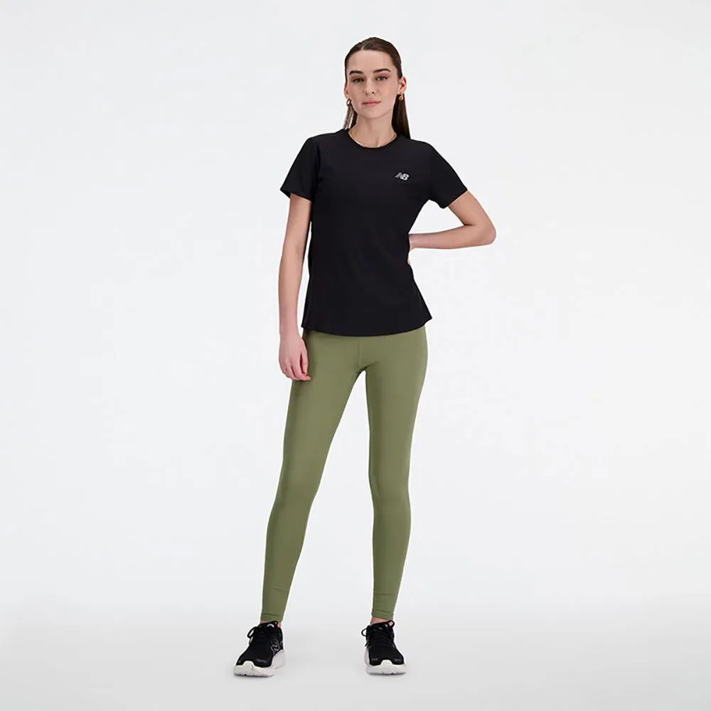 New Balance Jacquard Slim Kortarmet T-skjorte female