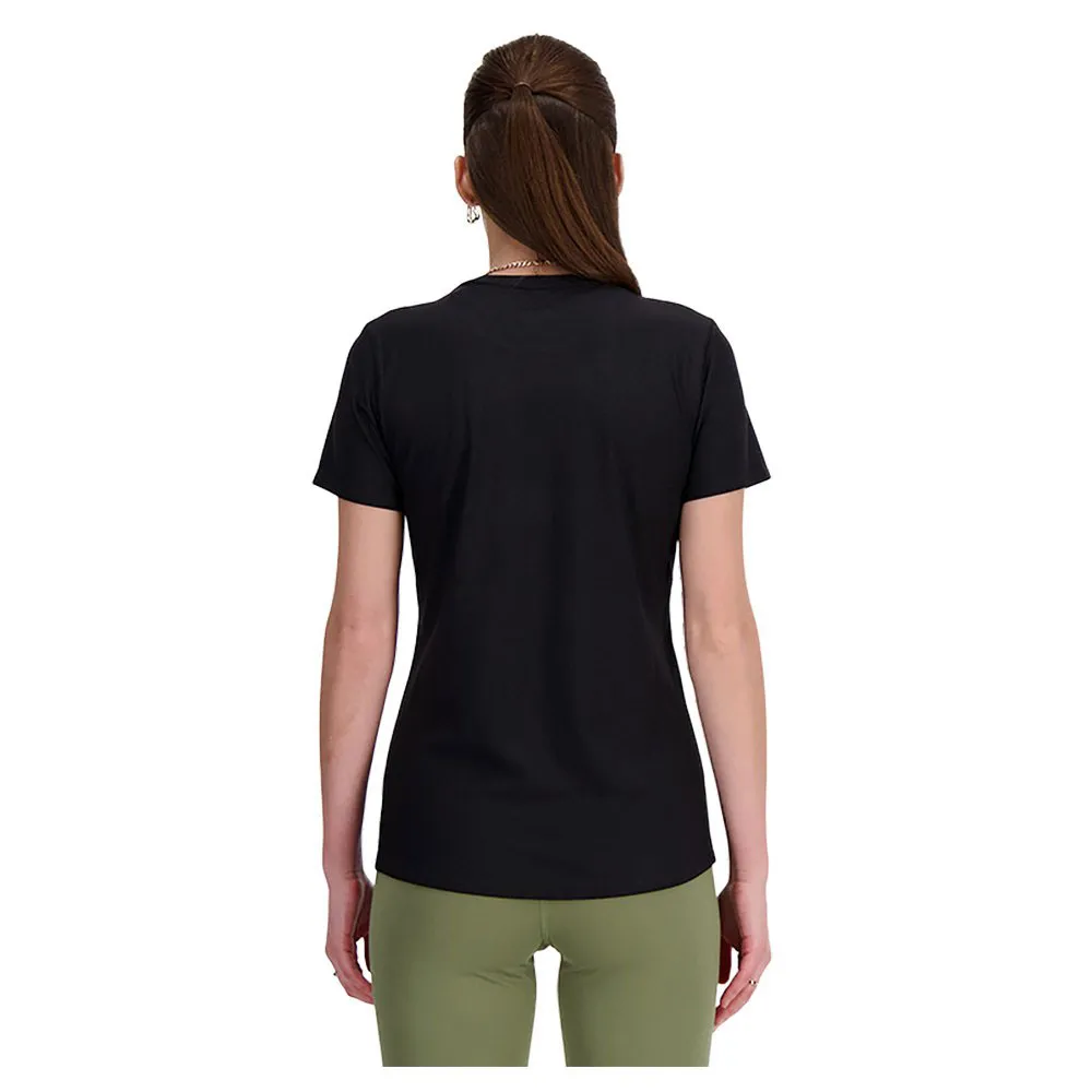 New Balance Jacquard Slim Kortarmet T-skjorte female