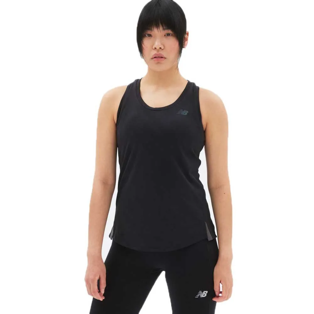 New Balance Q Speed Jacquard Ermeløs T-skjorte female, Black New Balance Q Speed Jacquard Ermeløs T-skjorte female, Black
