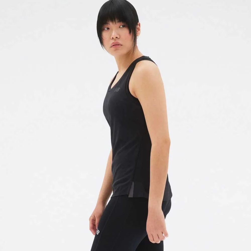 New Balance Q Speed Jacquard Ermeløs T-skjorte female, Black New Balance Q Speed Jacquard Ermeløs T-skjorte female, Black