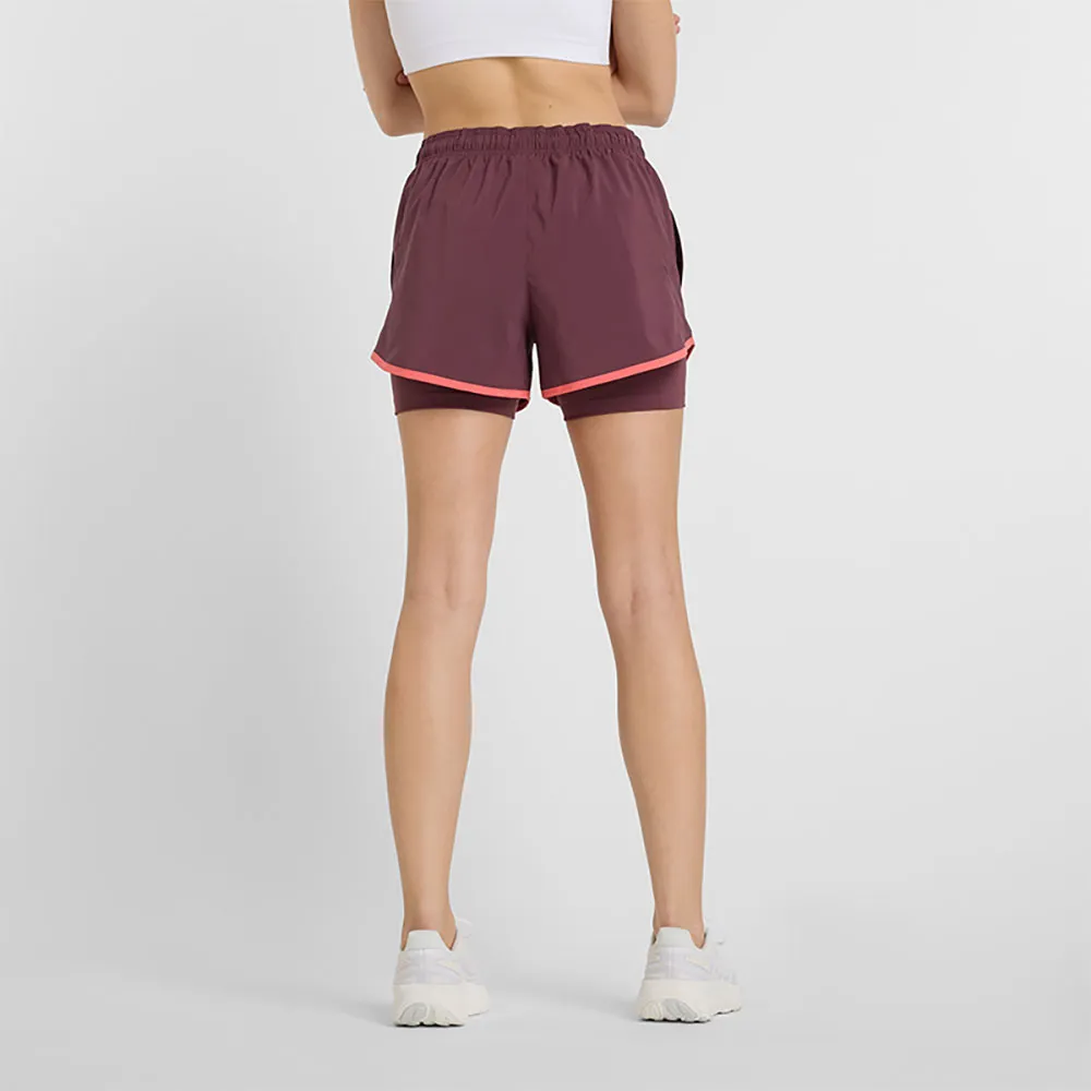 New Balance Sport Essentials 2-in-1 3´´ Shorts female, Faded plum 532