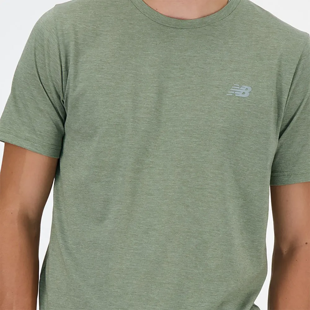 New Balance Sport Essentials Heathertech Kortarmet T-skjorte male New Balance Sport Essentials Heathertech Kortarmet T-skjorte male