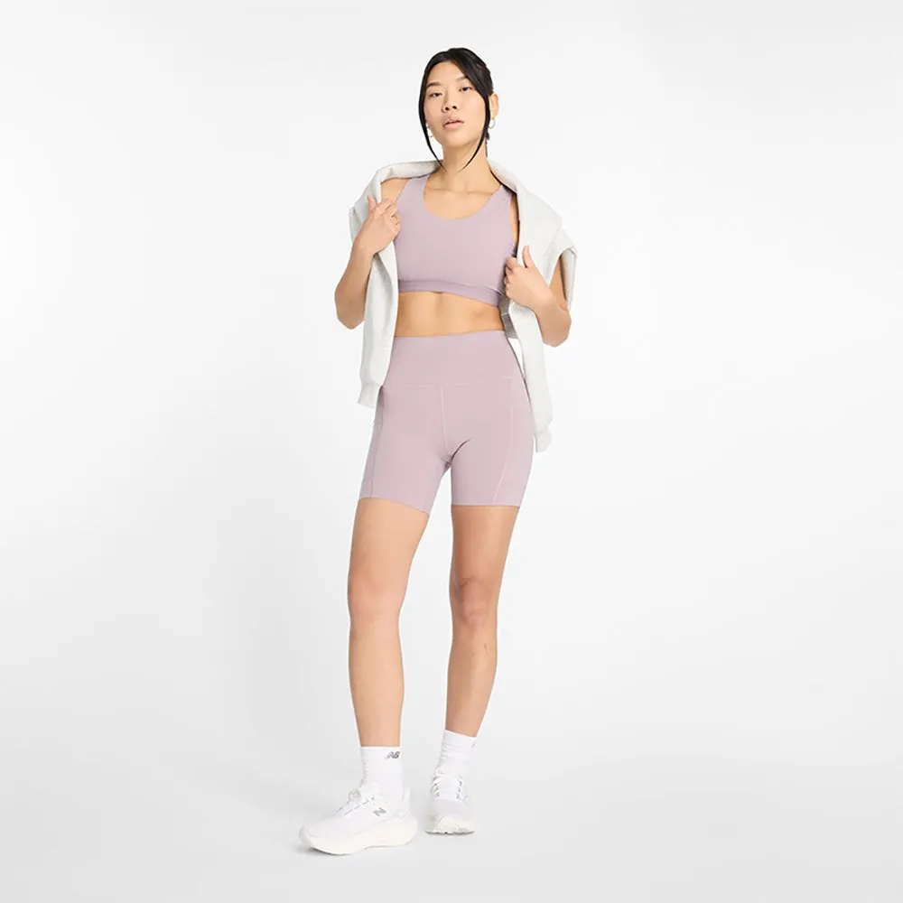 New Balance Women's Sleek Pocket High Rise Short