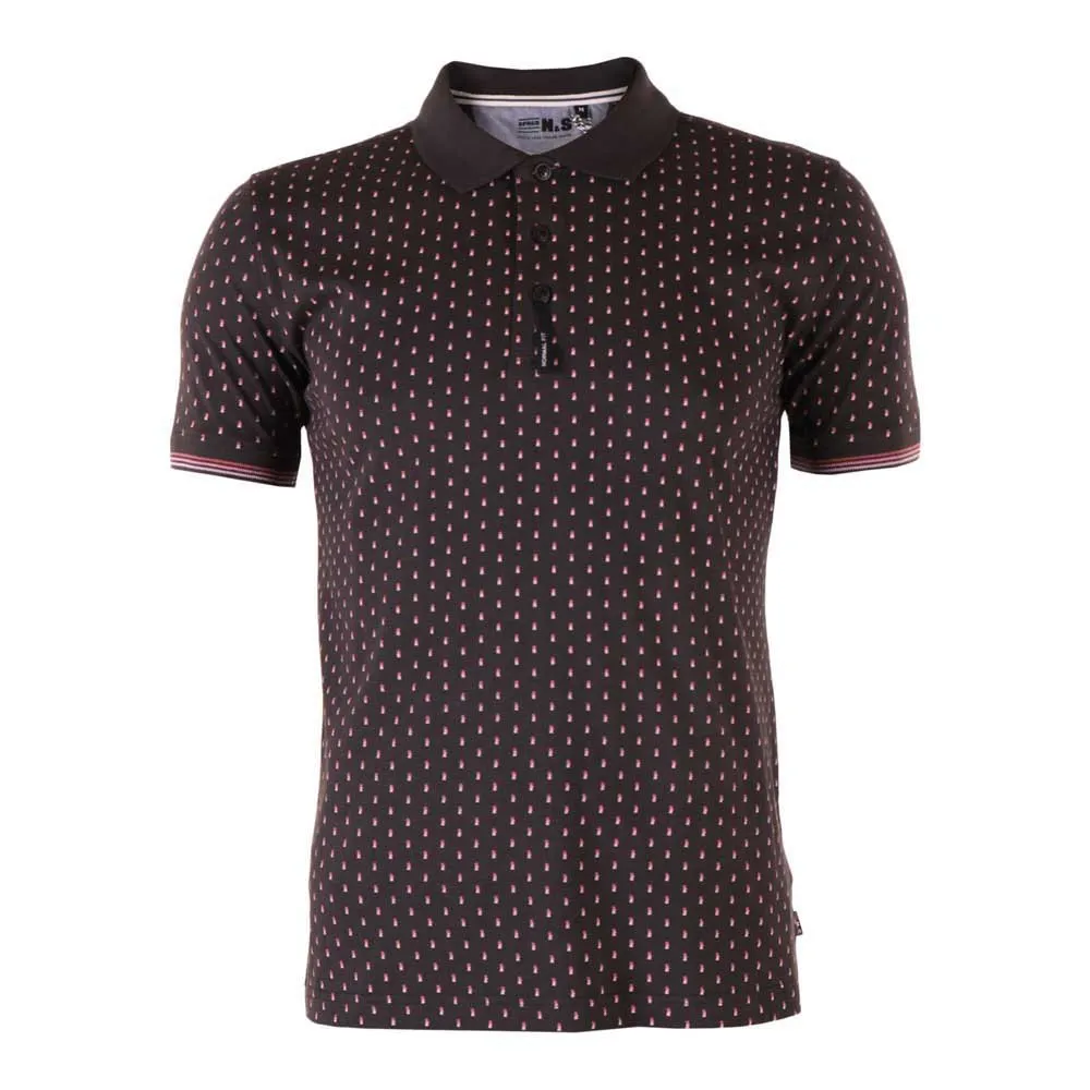 Newwood Joss Kortermet Poloskjorte, Dark grey