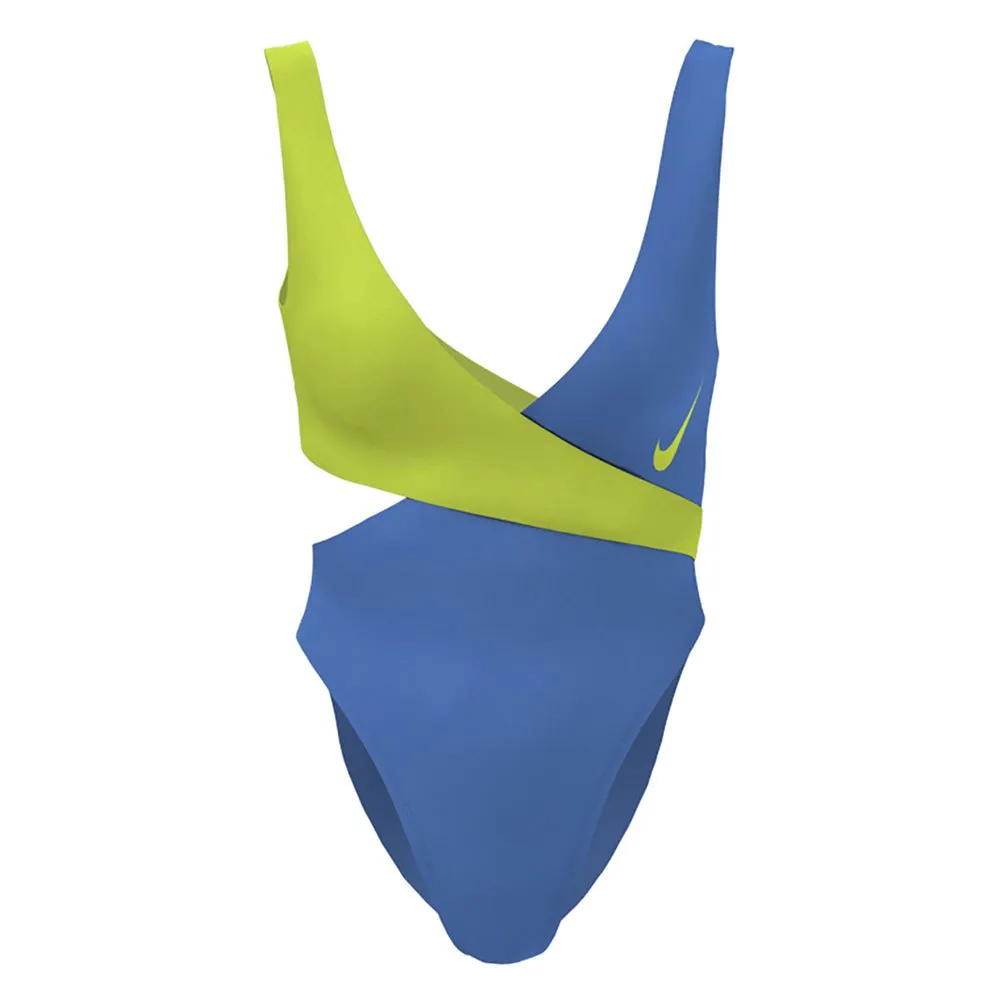 Nike Colorblock Crossover Badetøy female, Pacific blue