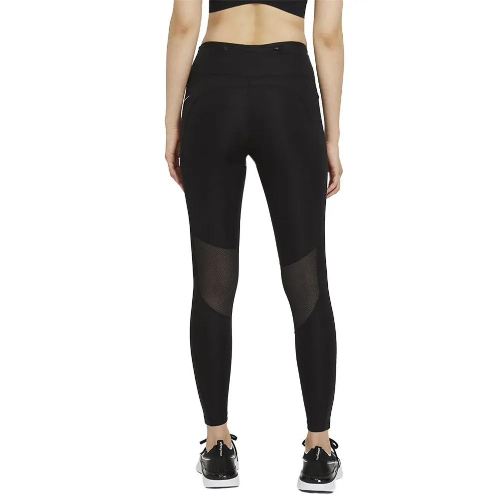 Nike Dri Fit Epic Fast Leggings female, Black / reflective silver