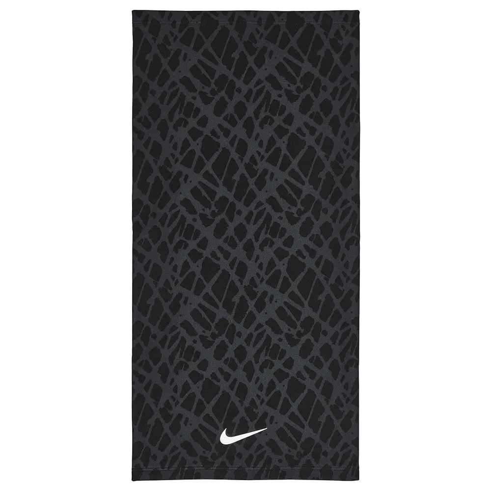 Nike Dri-fit Wrap 2.0 Printed Nakkevarmer, Black / anthracite / silver