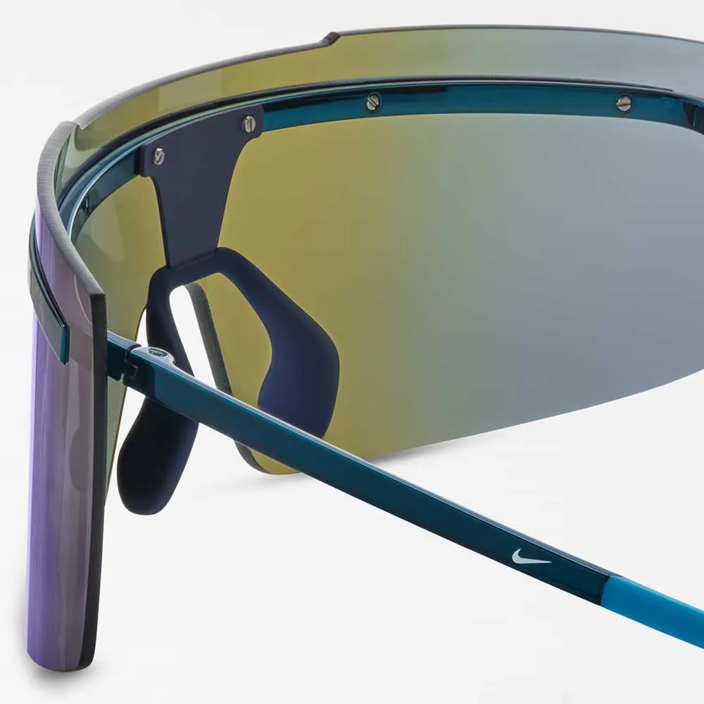 Nike Echo Shield Mirrored Solbriller unisex, Navy / ultraviolet mirror, One Size