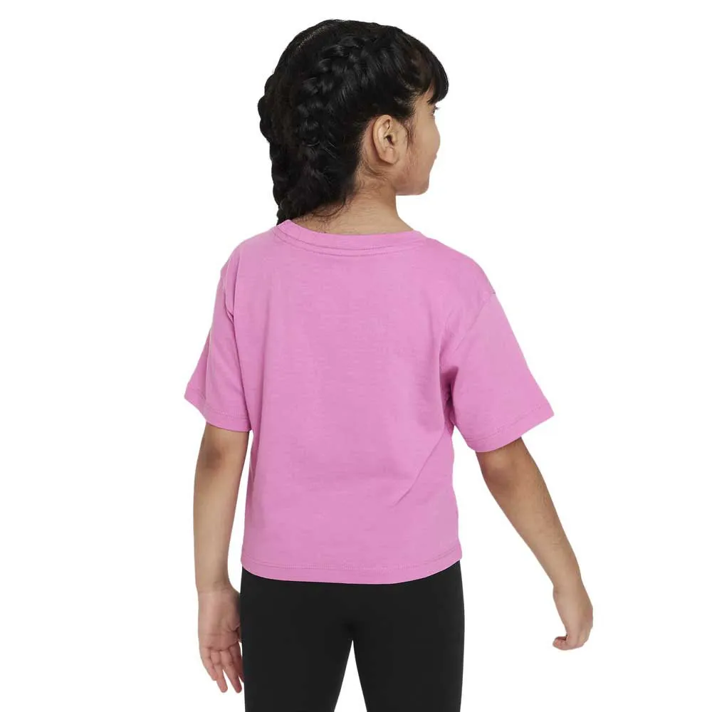 Nike Knit Kortarmet T-skjorte, Playful pink, 6-7Y