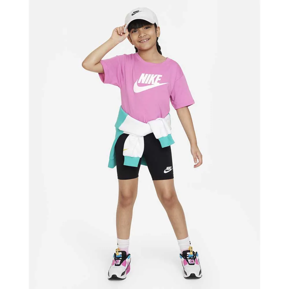 Nike Knit Kortarmet T-skjorte, Playful pink, 6-7Y