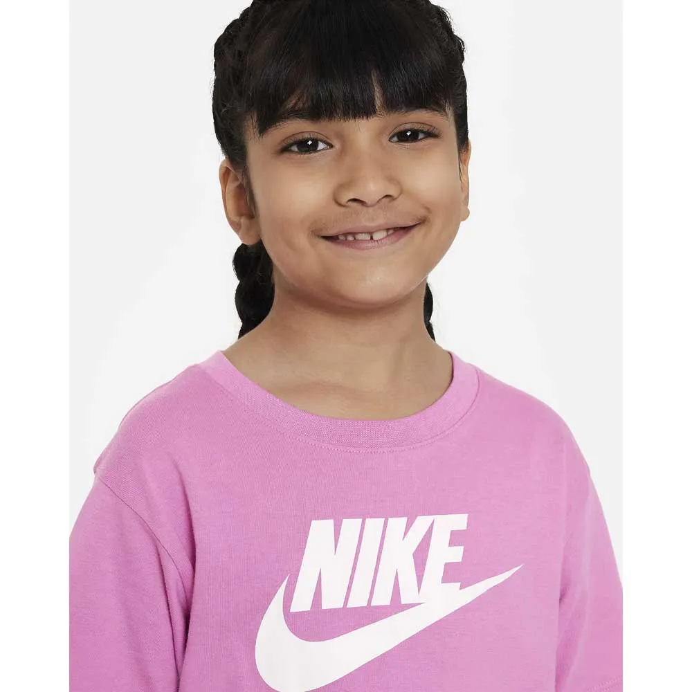 Nike Knit Kortarmet T-skjorte, Playful pink, 6-7Y