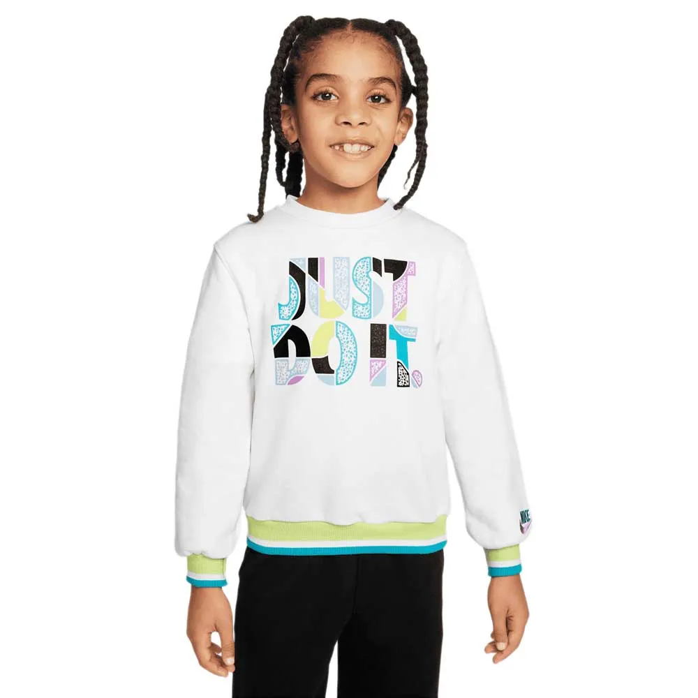 Nike Outside T Lines Genser, White, 6-7Y