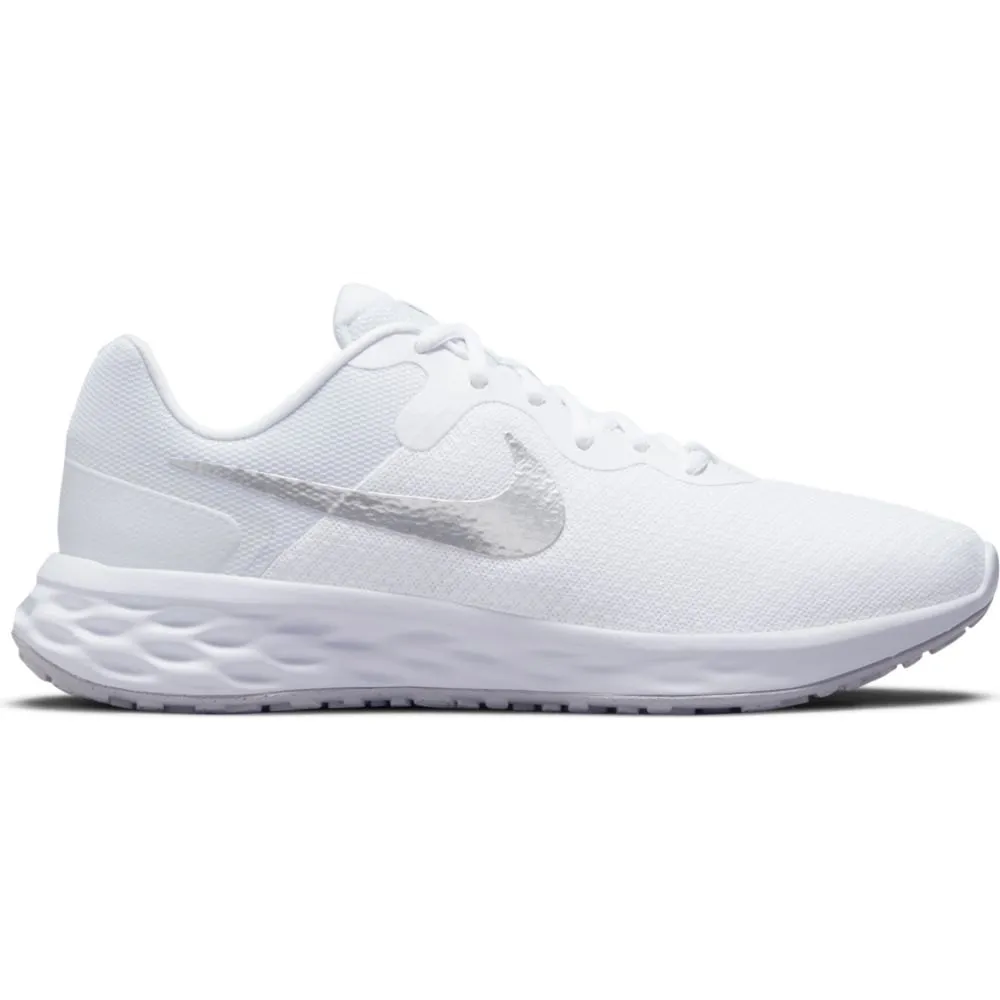 Nike Revolution 6 Nn Løpesko female, White / metallic silver / pure platinum