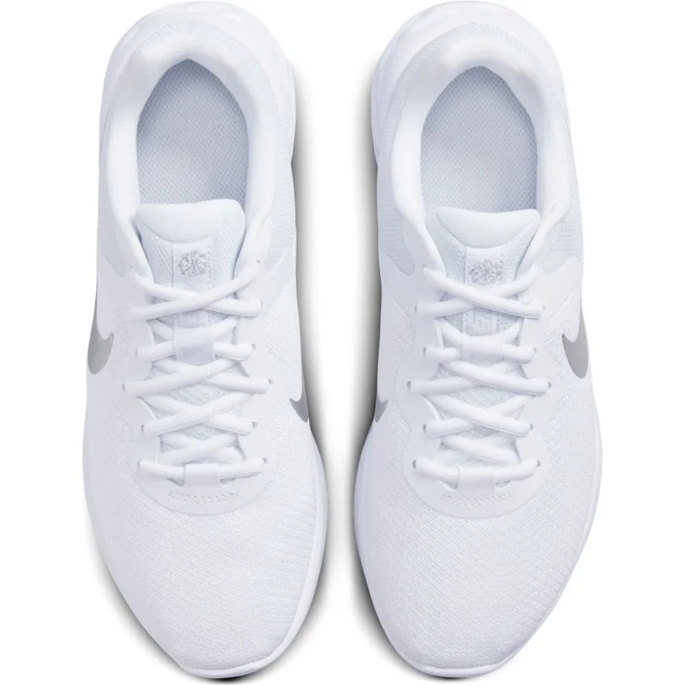 Nike Revolution 6 Nn Løpesko female, White / metallic silver / pure platinum