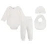 Nike Sett Med Langermet Genser Og Bukse Med Velourpreget Swoosh-logo 4 Enheter, Sail, 0-6MON
