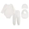 Nike Sett Med Langermet Genser Og Bukse Med Velourpreget Swoosh-logo 4 Enheter, Sail, 0-6MON