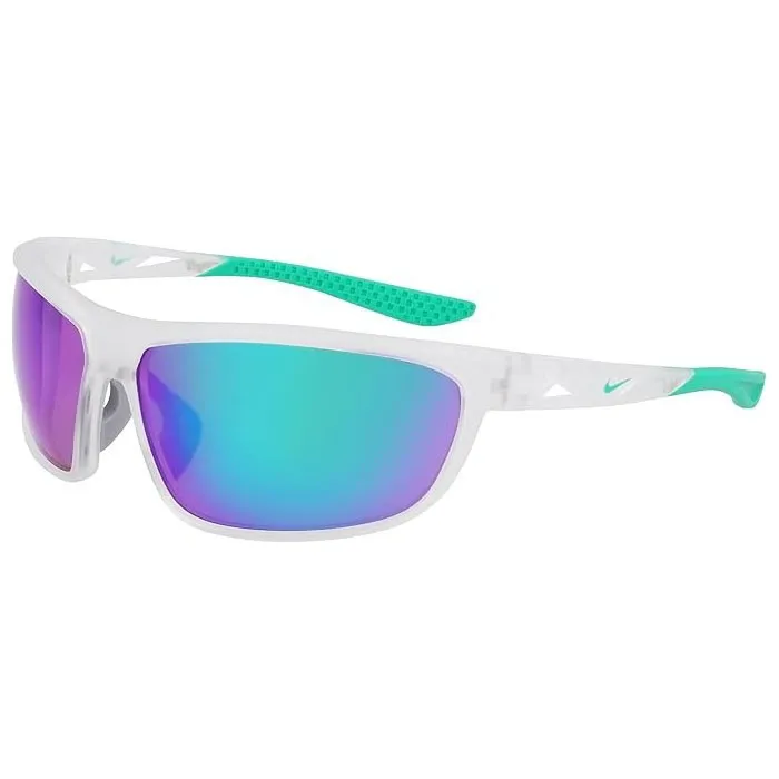 Nike Windtrack Run Mirrored Solbriller unisex, Matte clear / green mirror, One Size Nike Windtrack Run Mirrored Solbriller unisex, Matte clear / green mirror, One Size