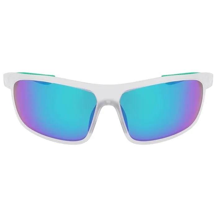 Nike Windtrack Run Mirrored Solbriller unisex, Matte clear / green mirror, One Size Nike Windtrack Run Mirrored Solbriller unisex, Matte clear / green mirror, One Size