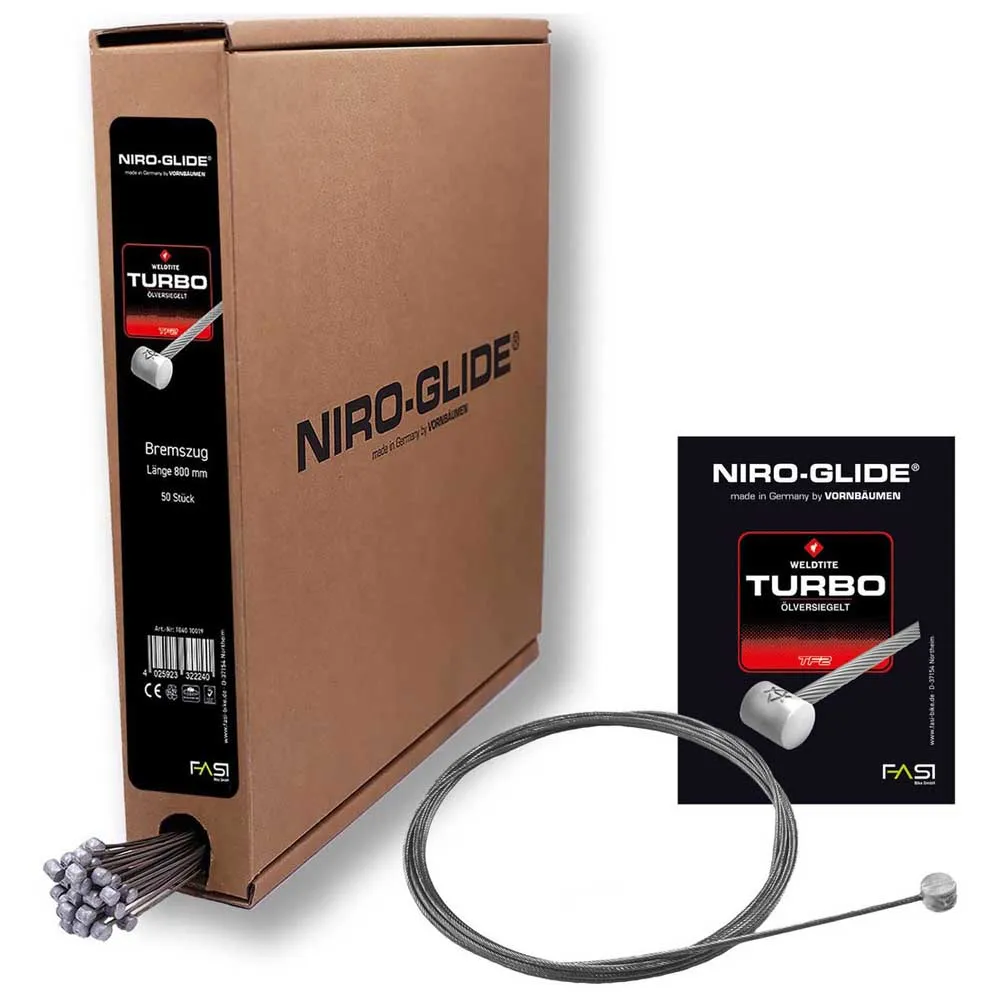 Niro-Glide Turbo Bremsekabel 50 Enheter, Black / black, 800mm Niro-Glide Turbo Bremsekabel 50 Enheter, Black / black, 800mm