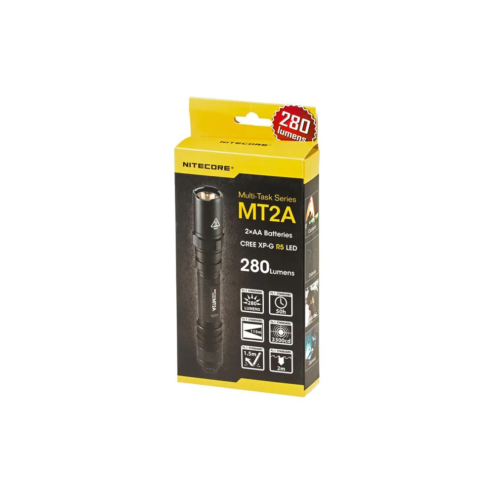 Nitecore Mt2a Multi-task Lommelykt, Black, One Size