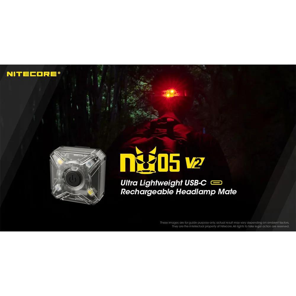 Nitecore Nu05 V2 Lommelykt, Black, One Size