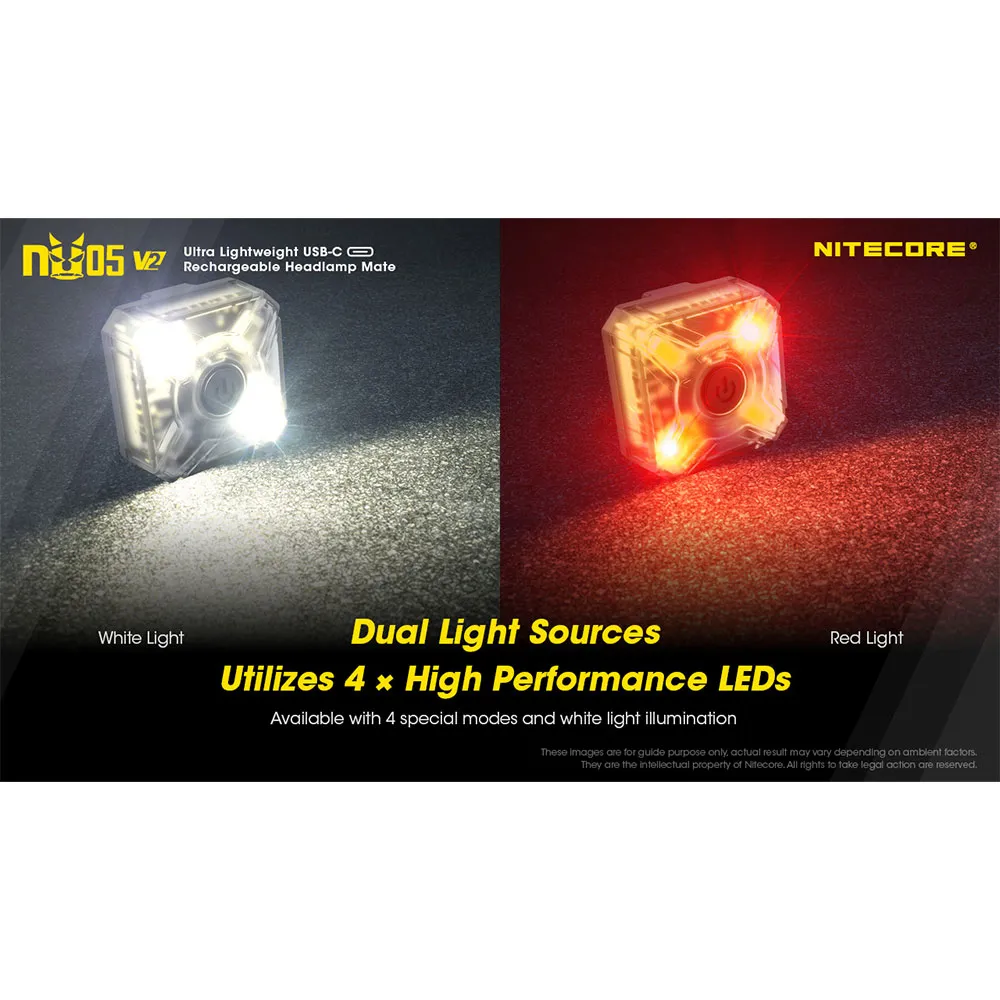 Nitecore Nu05 V2 Lommelykt, Black, One Size