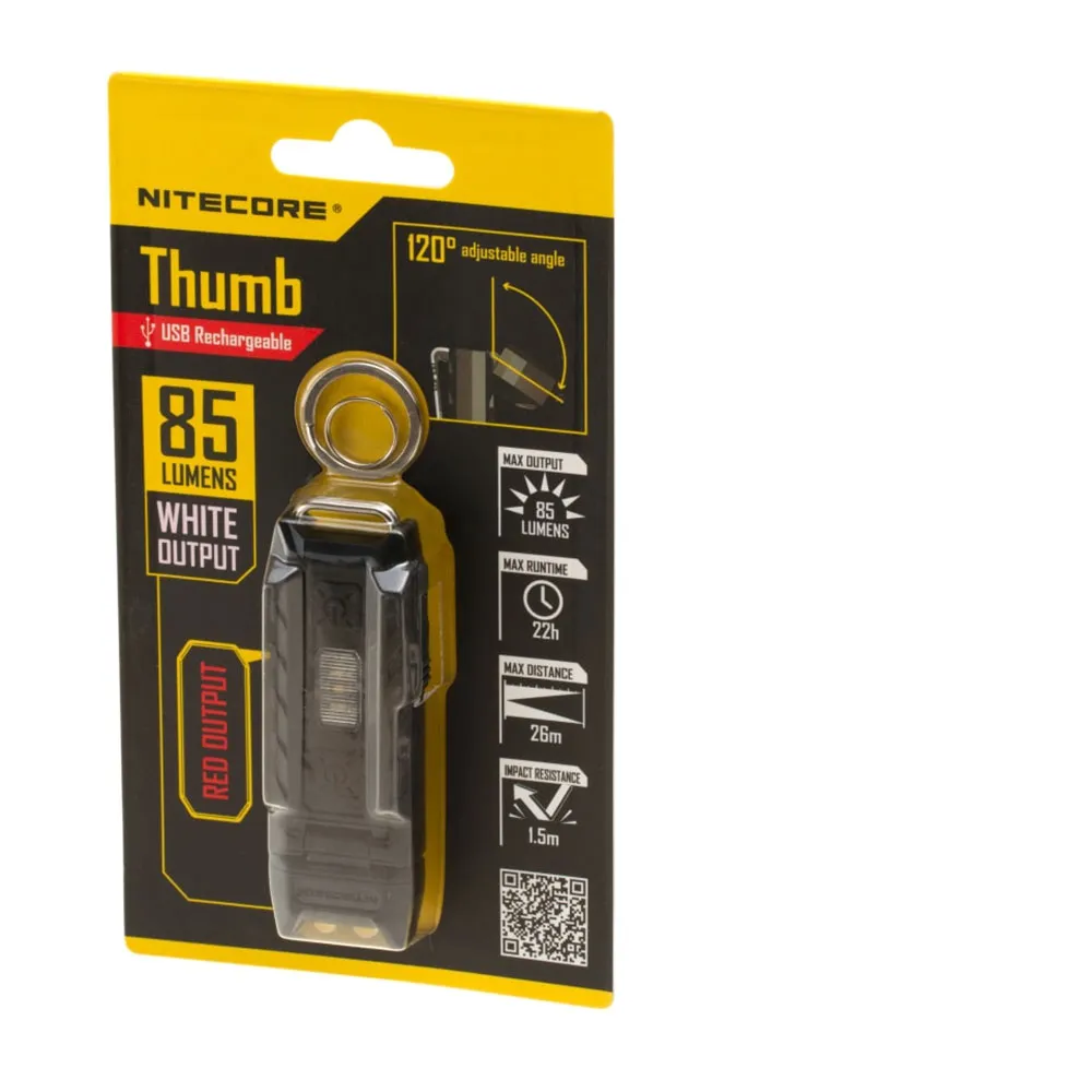 Nitecore Thumb Lommelykt, Black, 85 Lysstyrker Nitecore Thumb Lommelykt, Black, 85 Lysstyrker