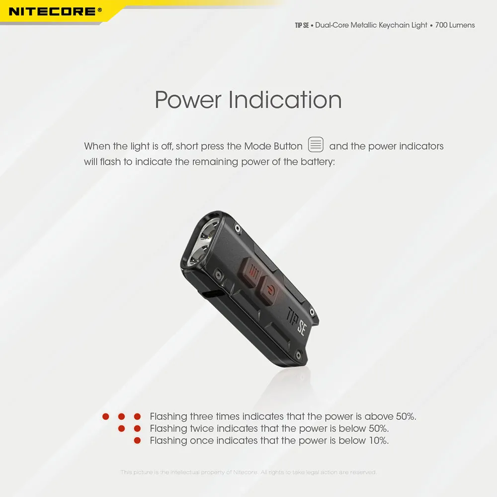 Nitecore Tip Se Lommelykt, Black, One Size