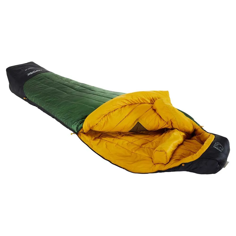 Nordisk Gormsson -20ºc Sovepose, Artichoke green / mustard yellow / black, Left Zipper