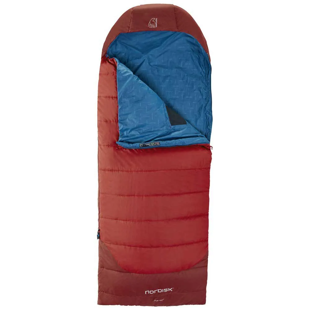 Nordisk Puk +10ºc Blanket Sovepose, Sun-dried tomato / majolica blue / syrah, Left Zipper Nordisk Puk +10ºc Blanket Sovepose, Sun-dried tomato / majolica blue / syrah, Left Zipper