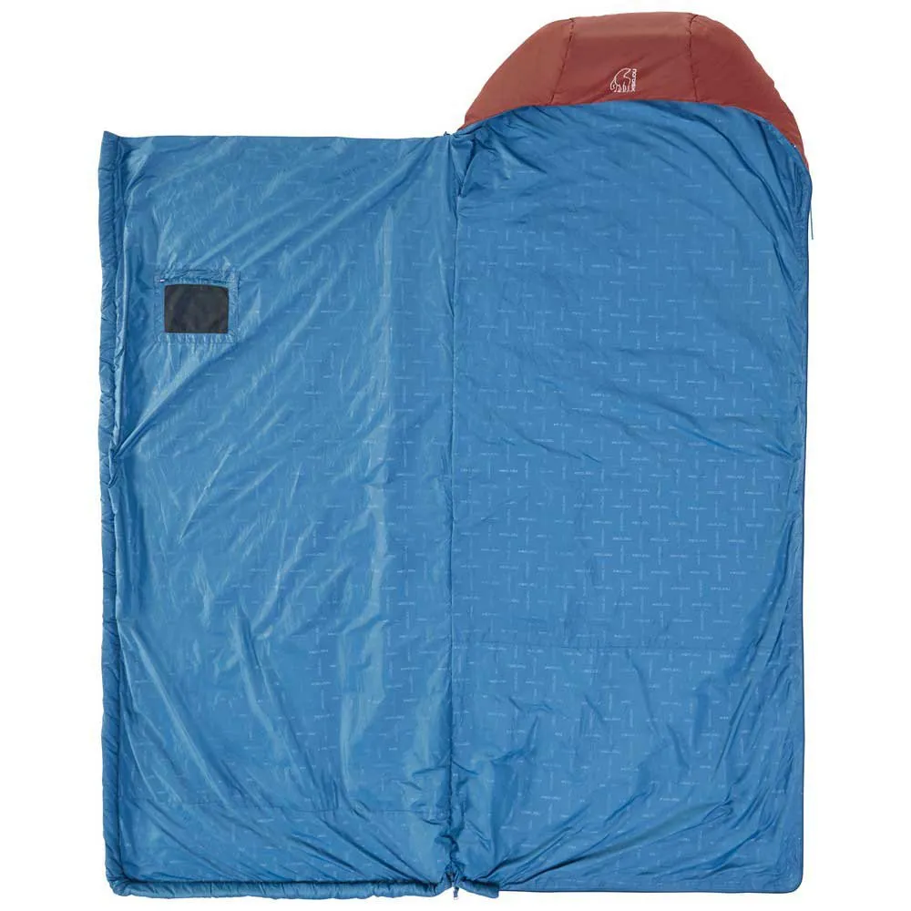 Nordisk Puk +10ºc Blanket Sovepose, Sun-dried tomato / majolica blue / syrah, Left Zipper Nordisk Puk +10ºc Blanket Sovepose, Sun-dried tomato / majolica blue / syrah, Left Zipper