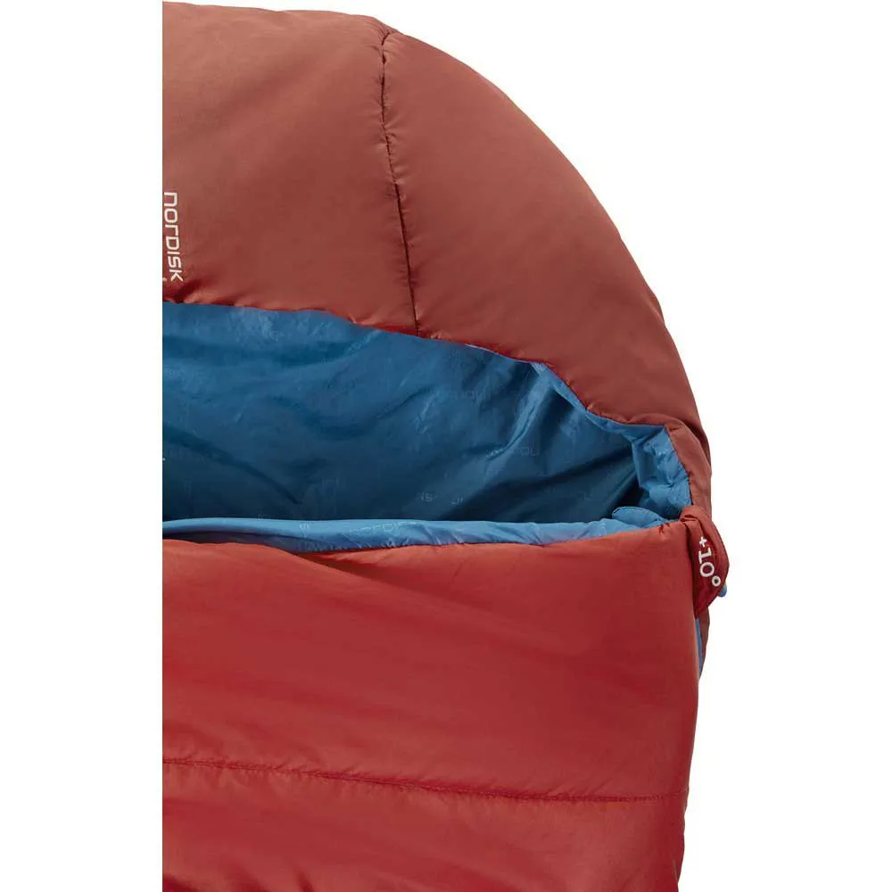 Nordisk Puk +10ºc Blanket Sovepose, Sun-dried tomato / majolica blue / syrah, Left Zipper Nordisk Puk +10ºc Blanket Sovepose, Sun-dried tomato / majolica blue / syrah, Left Zipper
