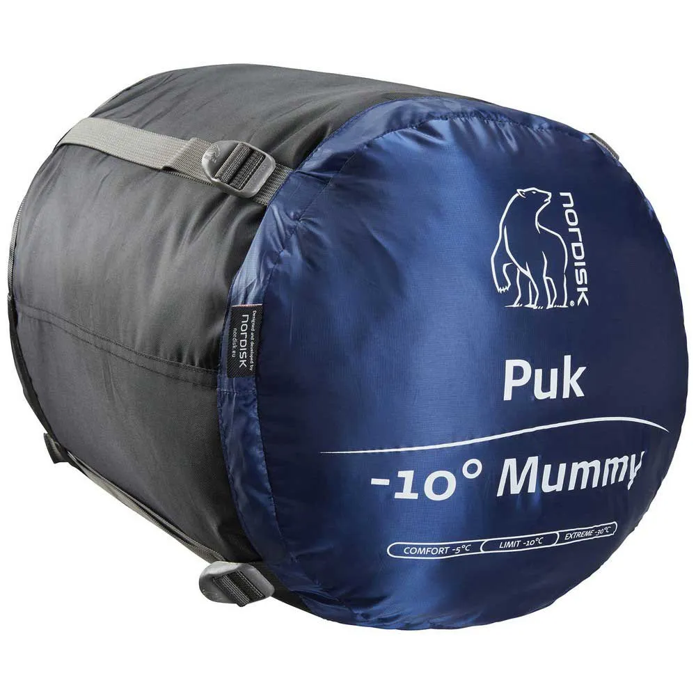Nordisk Puk -10ºc Sovepose, True navy / mustard yellow / black, Left Zipper