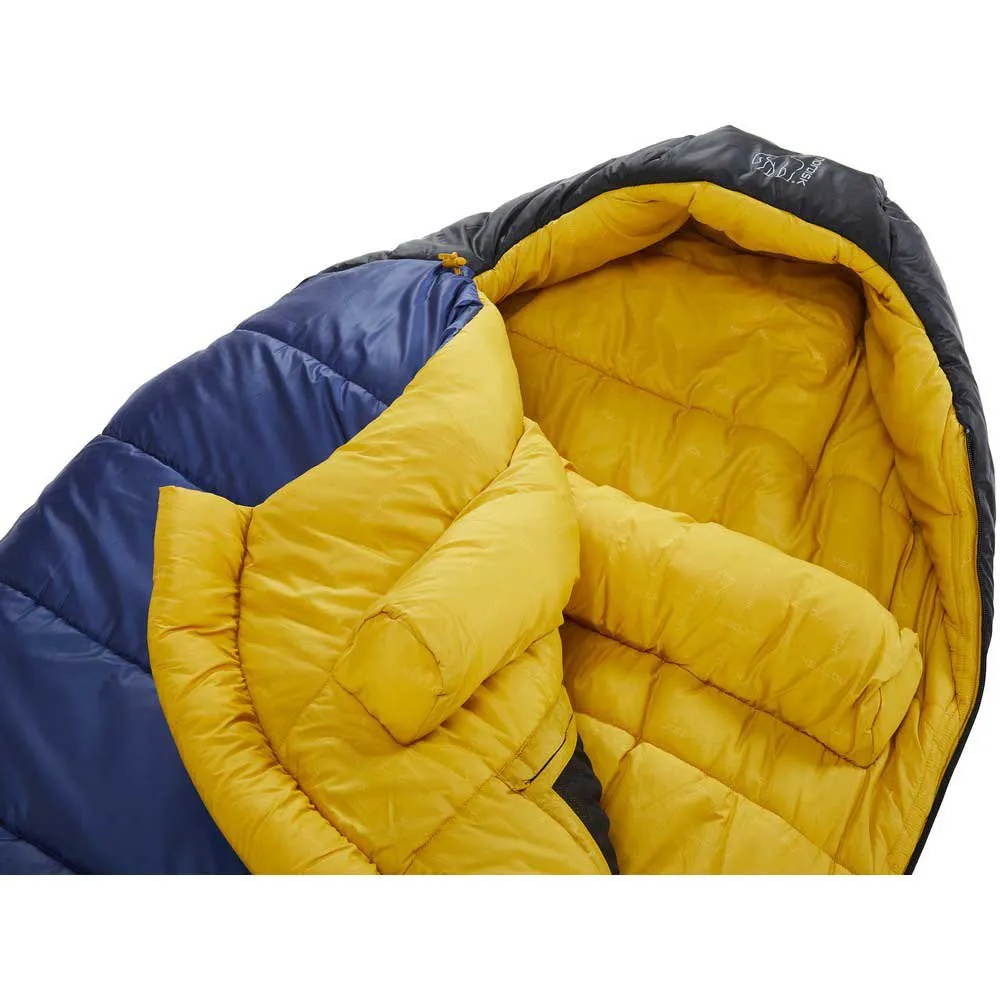 Nordisk Puk -10ºc Sovepose, True navy / mustard yellow / black, Left Zipper