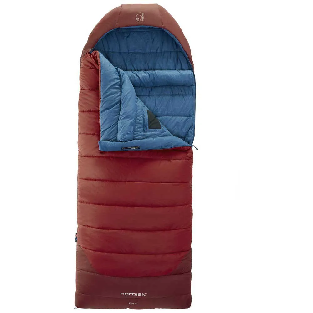 Nordisk Puk -2ºc Blanket Sovepose, Sun-dried tomato / majolica blue / syrah, Left Zipper Nordisk Puk -2ºc Blanket Sovepose, Sun-dried tomato / majolica blue / syrah, Left Zipper