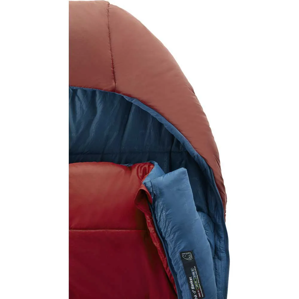 Nordisk Puk -2ºc Blanket Sovepose, Sun-dried tomato / majolica blue / syrah, Left Zipper Nordisk Puk -2ºc Blanket Sovepose, Sun-dried tomato / majolica blue / syrah, Left Zipper
