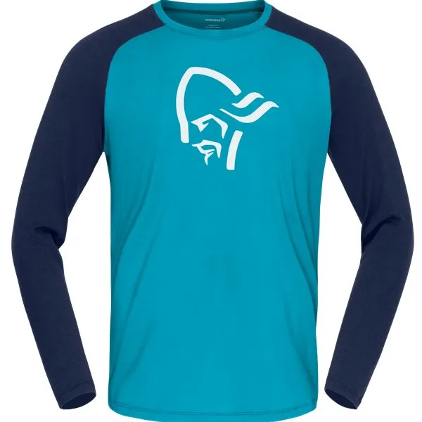 Norrøna Pureull Long Sleeve Ms, Hawaiian surf/indigo night Norrøna Pureull Long Sleeve Ms, Hawaiian surf/indigo night