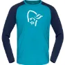 Norrøna Pureull Long Sleeve Ms, Hawaiian surf/indigo night