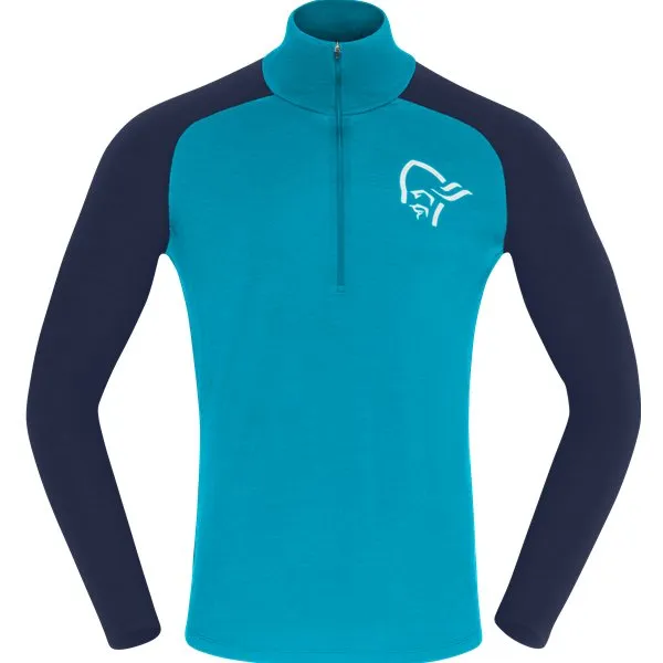 Norrøna Pureull Zip Neck Ms, Hawaiian surf/indigo night 2