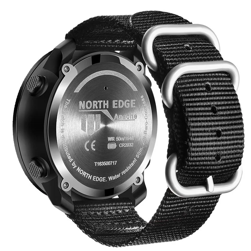 North Edge Apache Multi-sport Wr 50 M Klokke, Black steel