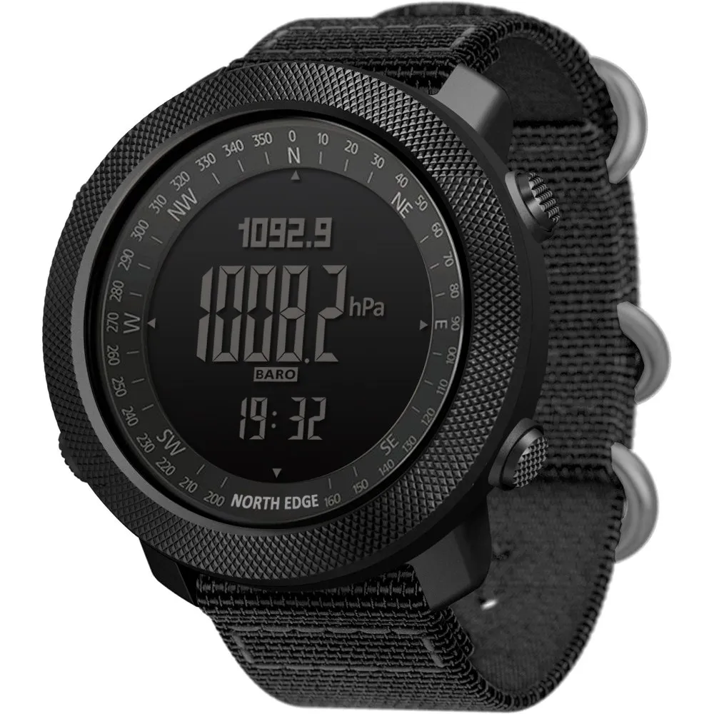 North Edge Apache Multi-sport Wr 50 M Klokke, Black steel