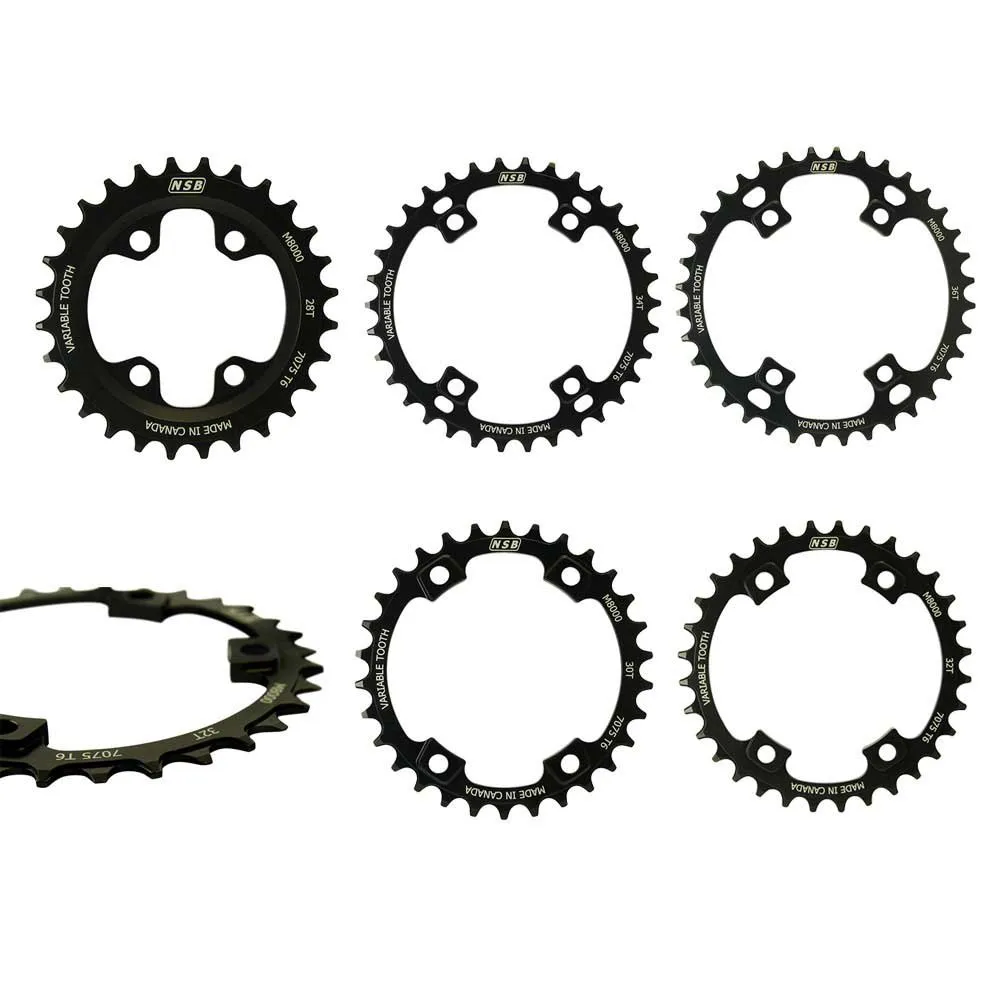 NORTH SHORE BILLET Xt M8000 96 Bcd Kjettingring, Black, 34t