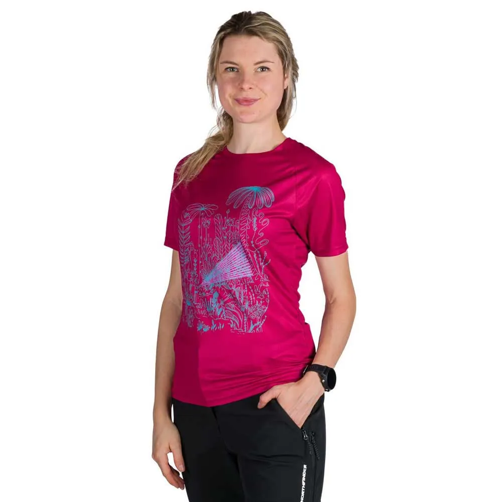 Northfinder Summer Kortarmet T-skjorte, Cherry
