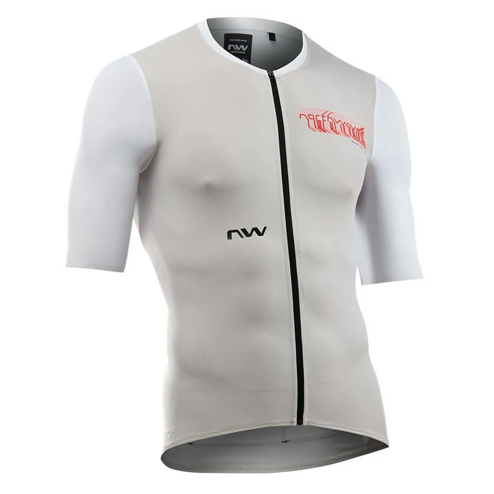 Northwave Essence Evo Kort Ermet Trøye Refurbished, Light grey / white