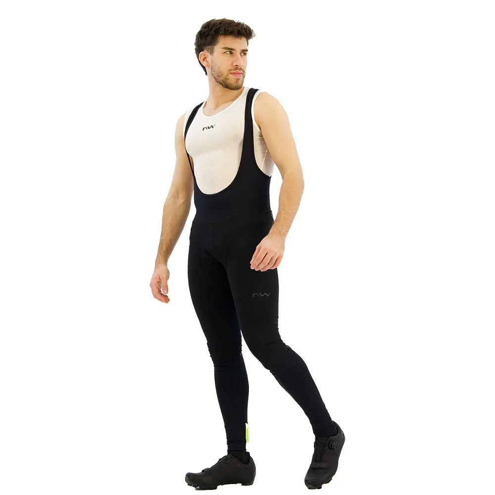 Northwave Fast Polar Sykkelbukser, Black / fluor yellow
