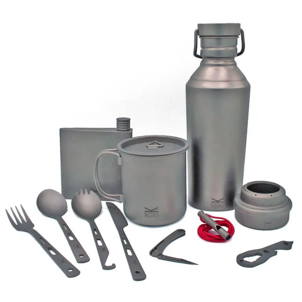 Nosko Titan Gr5-flaske 178ml, Silver, One Size