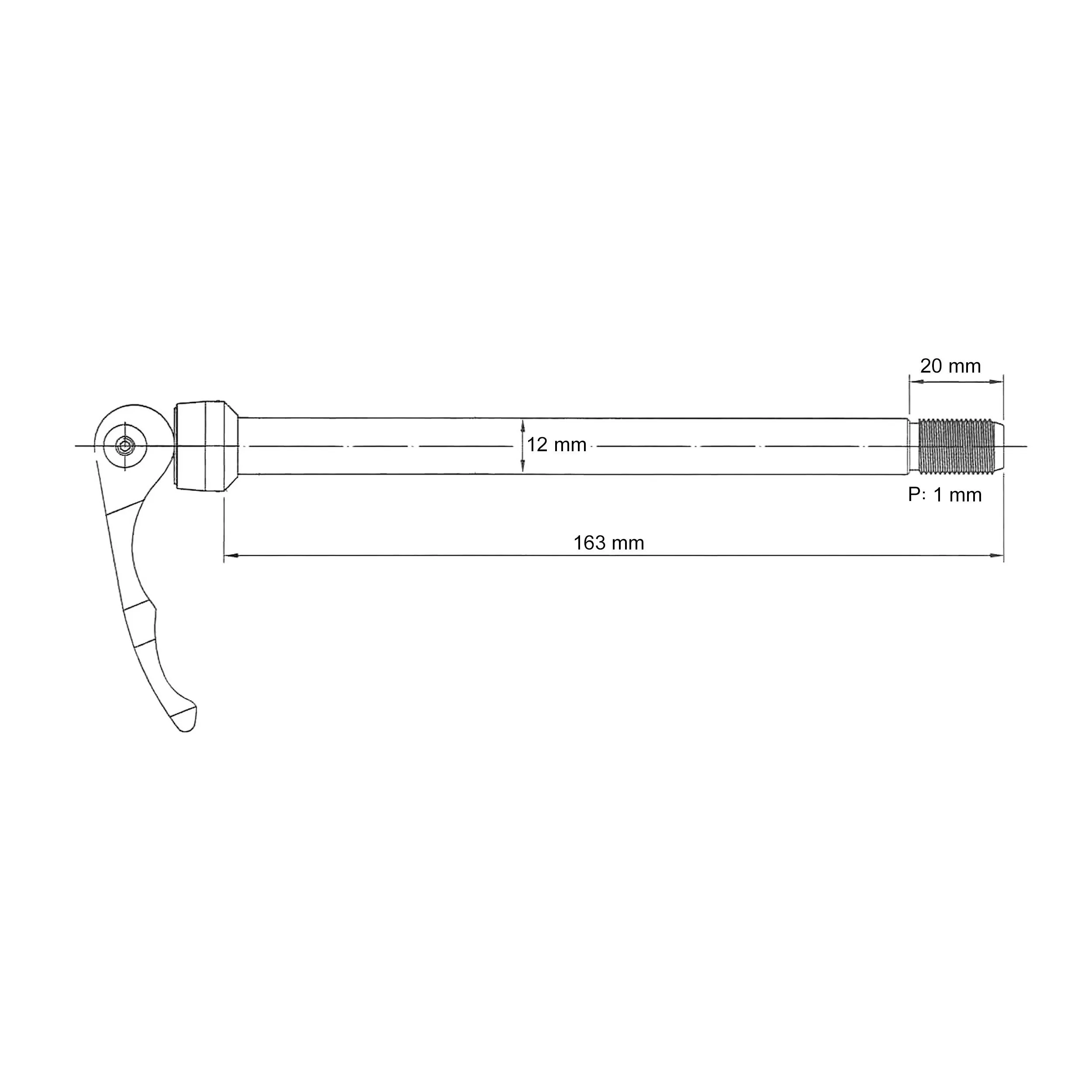 Novatec Thru Axle QR264 Syntace, Black, 12 x 142mm