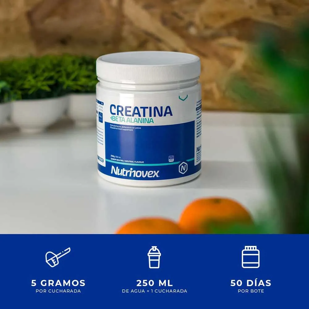 Nutrinovex Beta Alanina Kreatinpulver Nøytral Smak 250g, One size