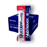 Nutrinovex Glucobar Energibar Boks Jordbær 35g 24 Enheter Nutrinovex Glucobar Energibar Boks Jordbær 35g 24 Enheter