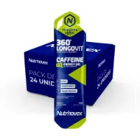 Nutrinovex Longovit 360 Boks Med Energigeler Grønt Eple 40g 24 Enheter